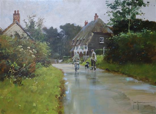 John Haskins (b.1938), Furneux Pelham Village, Hertfordshire, 41 x 54cm